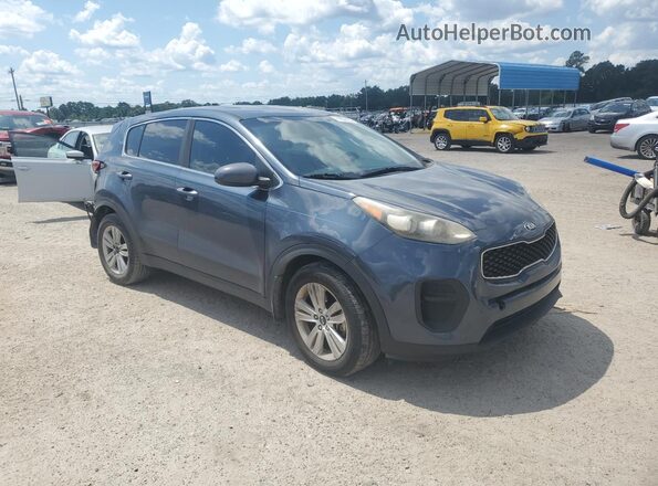 KNDPM3AC8J7310449 2018 KIA SPORTAGE Синий Передняя правая четверть