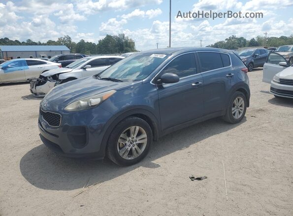 KNDPM3AC8J7310449 2018 KIA SPORTAGE Синий Передняя левая четверть