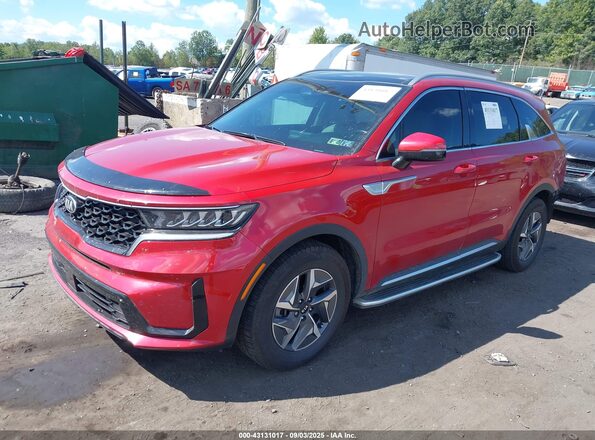 KNDRH4LG0M5024470 2021 KIA SORENTO HYBRID Красный Передняя левая четверть