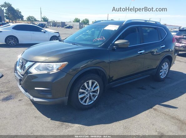 KNMAT2MT0HP552726 2017 NISSAN ROGUE Зеленый Передняя левая четверть