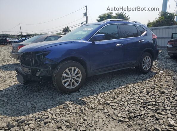 KNMAT2MV9JP544874 2018 NISSAN ROGUE Blue წინა მარცხენა ხედი სამი მეოთხედიდან