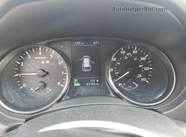 KNMAT2MV9JP544874 2018 NISSAN ROGUE Blue ხელსაწყოთა პანელის ხედი