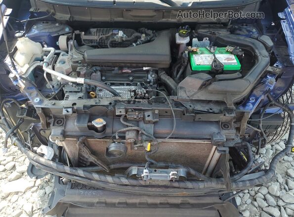 KNMAT2MV9JP544874 2018 NISSAN ROGUE Blue ძრავის განყოფილების ხედი