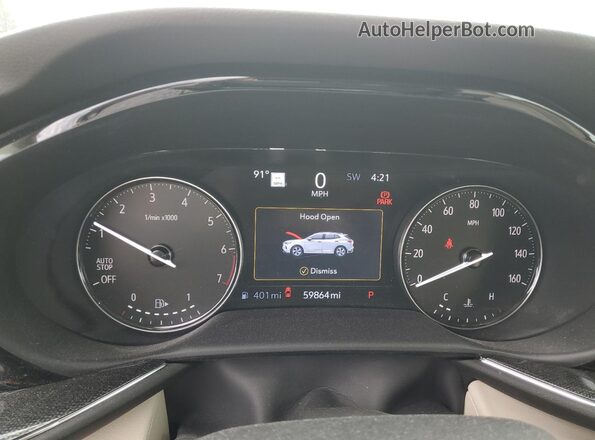 LRBFZNR47MD110303 2021 BUICK ENVISION Black Vista del cuadro de instrumentos