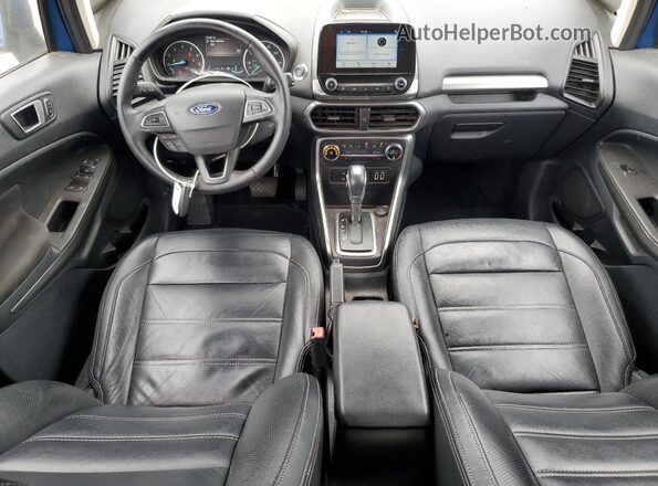 MAJ6P1UL9JC184487 2018 FORD ECOSPORT Blue Dashboard view