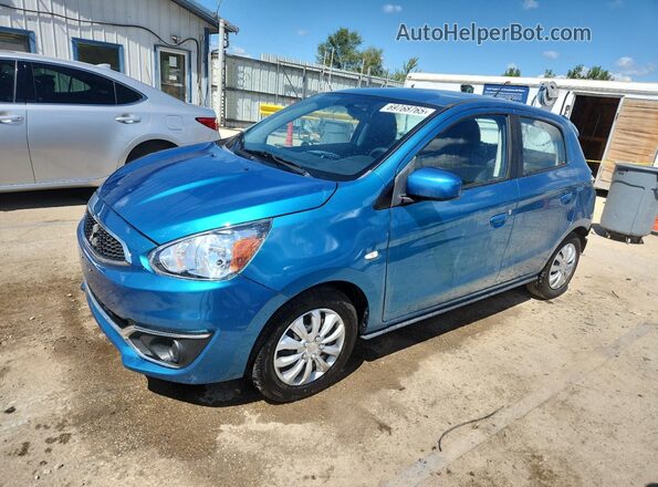 ML32A3HJ8JH014867 2018 MITSUBISHI MIRAGE Blue წინა მარცხენა ხედი სამი მეოთხედიდან