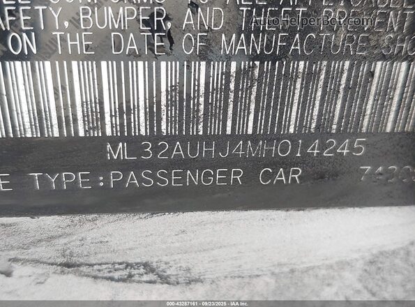 ML32AUHJ4MH014245 2021 MITSUBISHI MIRAGE Gray Vista del compartimento del motor