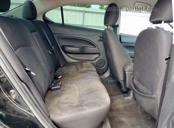 ML32F3FJ3JHF15804 2018 MITSUBISHI MIRAGE Black უკანა სავარძლების ხედი