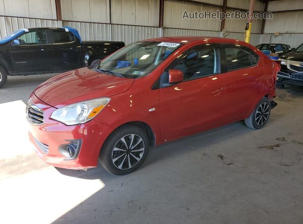 ML32F3FJ5JHF05906 2018 MITSUBISHI MIRAGE Red წინა მარცხენა ხედი სამი მეოთხედიდან