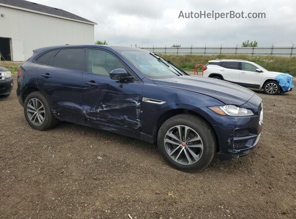 SADCJ2FX2JA257588 2018 JAGUAR F-PACE Blue Delantero derecho