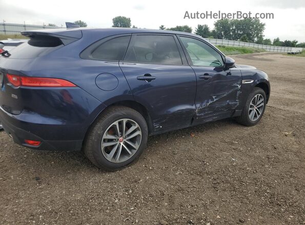 SADCJ2FX2JA257588 2018 JAGUAR F-PACE Blue Trasero derecho