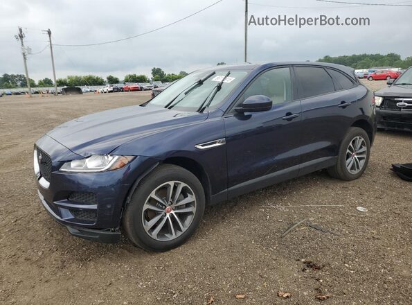 SADCJ2FX2JA257588 2018 JAGUAR F-PACE Blue Vista tres cuartos delantera izquierda