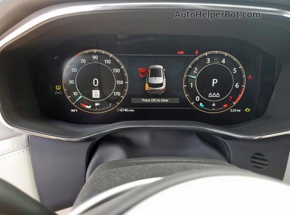 SADCT2EX5SA746306 2025 JAGUAR F-PACE Charcoal Instrument cluster view