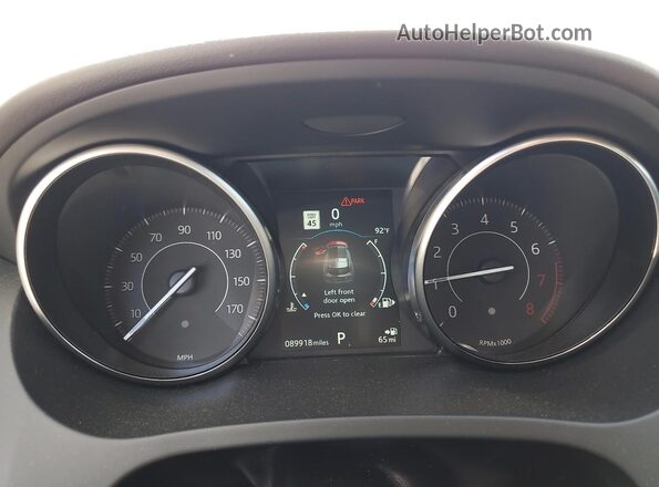SADFJ2FX8J1Z29747 2018 JAGUAR E-PACE Серебряный Вид щитка приборов