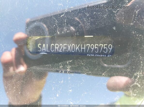 SALCR2FX0KH795759 2019 LAND ROVER DISCOVERY SPORT Белый 