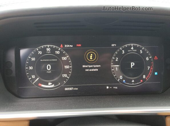 SALGV2RE2JA503284 2018 LAND ROVER RANGE Black ხელსაწყოთა პანელის ხედი