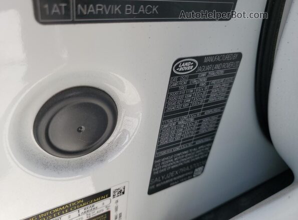 SALYJ2EX7RA370038 2024 LAND ROVER RANGE Белый Вид наклейки с VIN-кодом