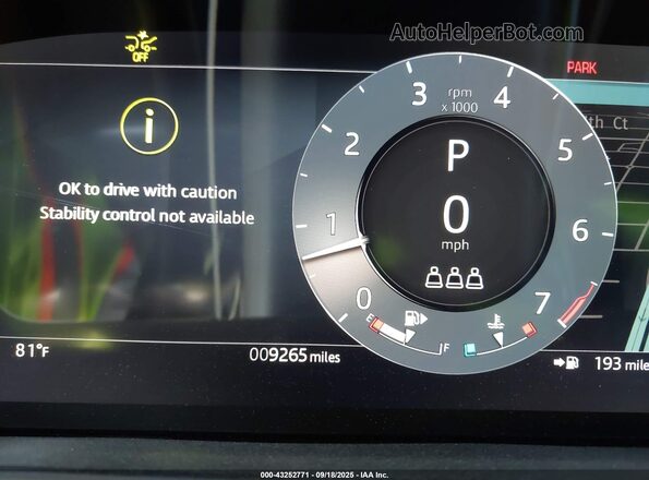 SALYL2EX9SA800569 2025 LAND ROVER RANGE ROVER VELAR Light Blue 