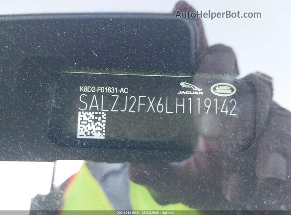 SALZJ2FX6LH119142 2020 LAND ROVER RANGE ROVER EVOQUE Black ძრავის განყოფილების ხედი