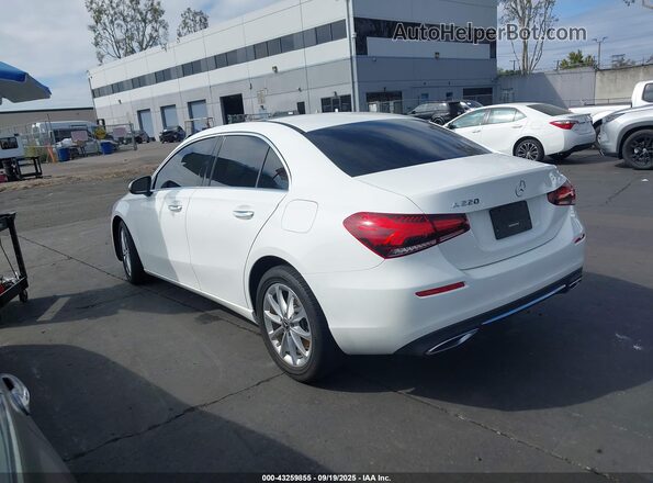 W1K3G4EB0LJ209186 2020 MERCEDES-BENZ A Белый Задняя левая четверть