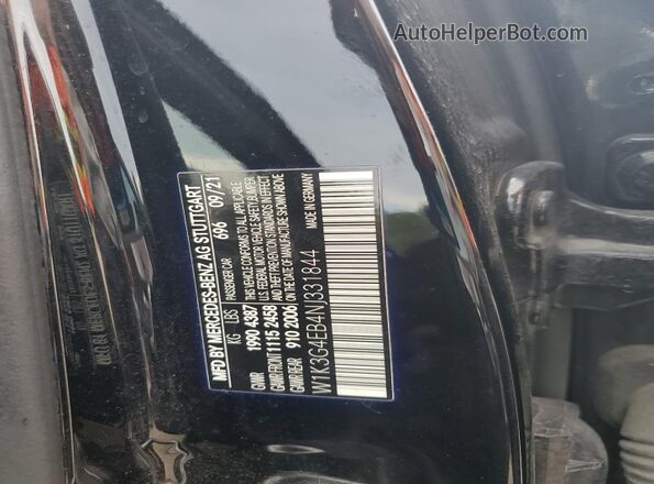 W1K3G4EB4NJ331844 2022 MERCEDES-BENZ A Black Vista del compartimento del motor