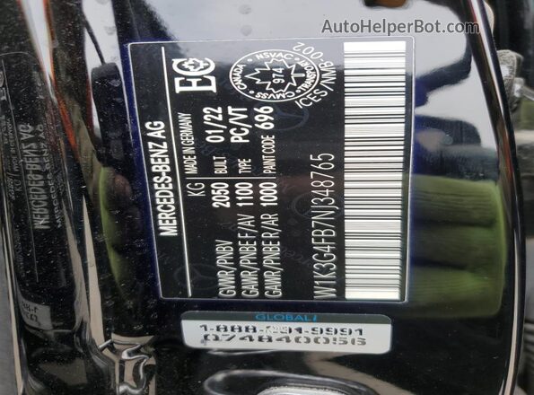 W1K3G4FB7NJ348765 2022 MERCEDES-BENZ A Black Widok komory silnika