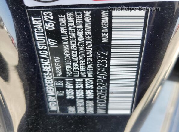 W1KCG2EB2PA042372 2023 MERCEDES-BENZ EQS Black Вид підкапотного простору