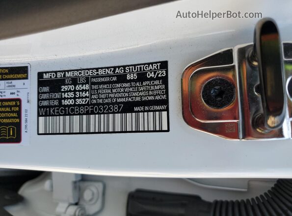 W1KEG1CB8PF032387 2023 MERCEDES-BENZ EQE White Շարժիչի բաժամունքի տեսք
