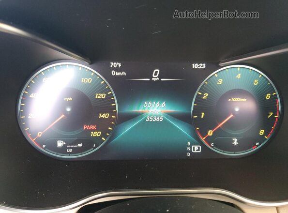 W1KWF8DB1MR610547 2021 MERCEDES-BENZ C White Вид щитка приладів