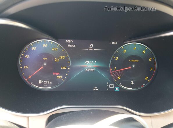 W1KWF8EB0MR651475 2021 MERCEDES-BENZ C Black Widok zestawu wskaźników