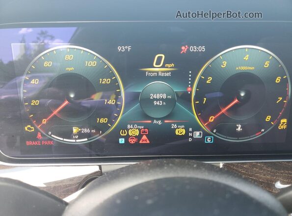 W1KZF8DB1MA925666 2021 MERCEDES-BENZ E Черный Вид щитка приборов