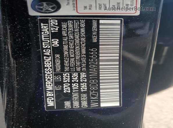 W1KZF8DB1MA925666 2021 MERCEDES-BENZ E Черный Вид подкапотного пространства