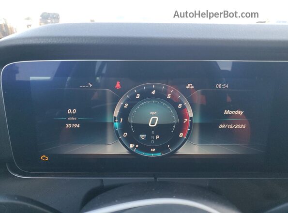 W1KZF8DB8LA816717 2020 MERCEDES-BENZ E Black ხელსაწყოთა პანელის ხედი