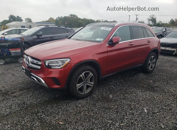 W1N0G8EB1MF922826 2021 MERCEDES-BENZ GLC-CLASS Burgundy წინა მარცხენა ხედი სამი მეოთხედიდან