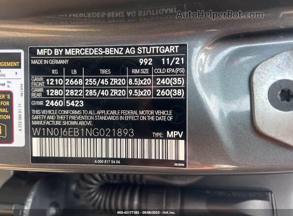 W1N0J6EB1NG021893 2022 MERCEDES-BENZ GLC-CLASS Gray ძრავის განყოფილების ხედი