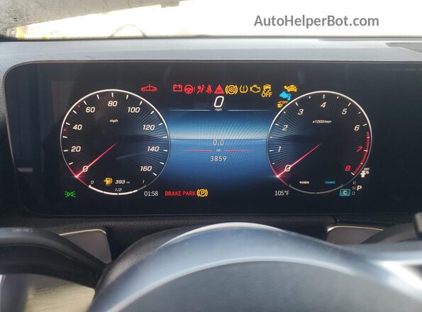 W1N4M4GB5SW412234 2025 MERCEDES-BENZ GLB-CLASS Черный Вид щитка приборов