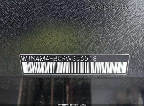 W1N4M4HB0RW356518 2024 MERCEDES-BENZ GLB-CLASS Черный 