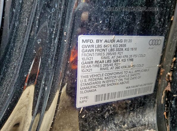 WA1AVAF16LD015296 2020 AUDI Q8 Черный Панорамный вид салона 360°