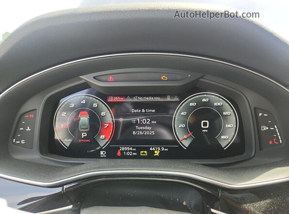 WA1AWBF14PD035846 2023 AUDI SQ8 Blue Widok zestawu wskaźników