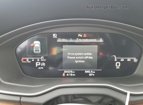WA1BAAFY4M2012794 2021 AUDI Q5 Серый Вид щитка приборов