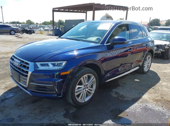 WA1BNAFY6J2011663 2018 AUDI Q5 Dark Blue Передня ліва чверть