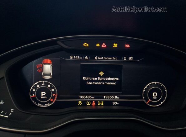 WA1BNAFY9J2008952 2018 AUDI Q5 White Вид щитка приладів