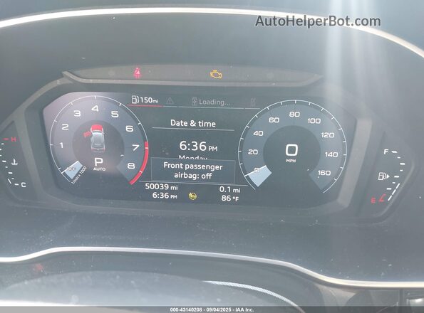 WA1DECF33M1014927 2021 AUDI Q3 Black Vista de los asientos traseros