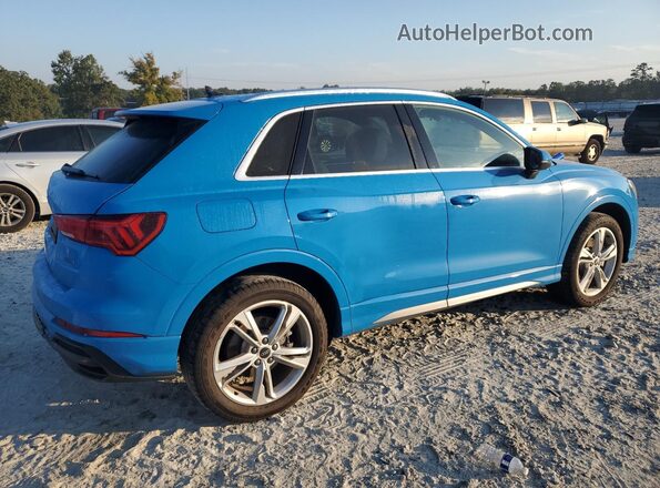 WA1EECF37N1148930 2022 AUDI Q3 Синий Задняя правая четверть