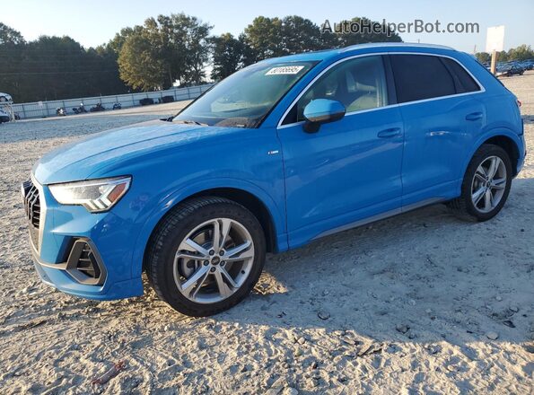 WA1EECF37N1148930 2022 AUDI Q3 Синий Передняя левая четверть