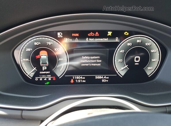 WA1G2AFY5R2076806 2024 AUDI Q5 Gray Սարքավորումների վահանակի տեսք