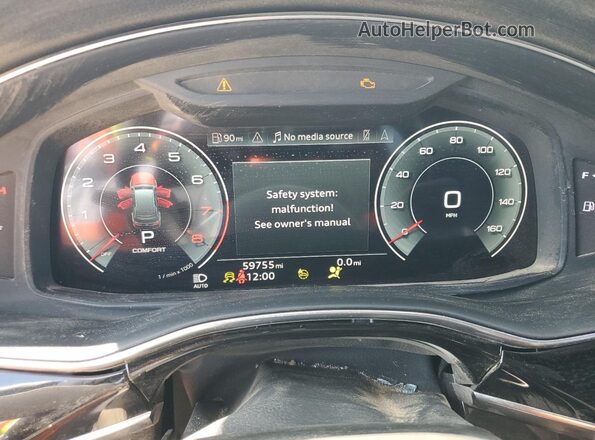 WA1LJAF79MD012290 2021 AUDI Q7 Silver Vista del cuadro de instrumentos
