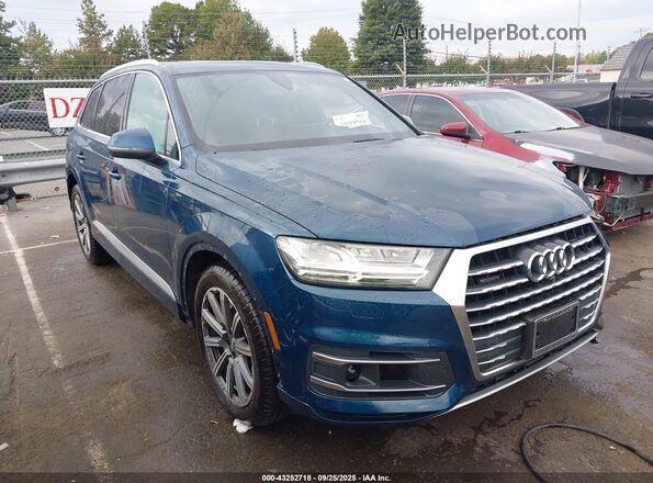 WA1VAAF76JD043906 2018 AUDI Q7 Синий Передняя правая четверть