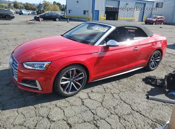 WAU24GF52JN005503 2018 AUDI S5 Red Առջևի ձախ երեք քառորդ տեսարան