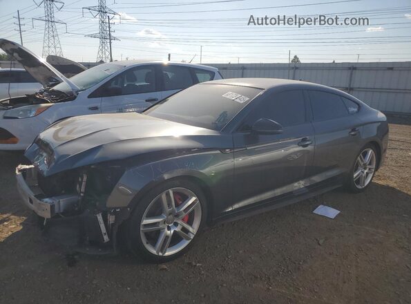 WAUB4CF50JA127129 2018 AUDI S5 Gray Առջևի ձախ երեք քառորդ տեսարան